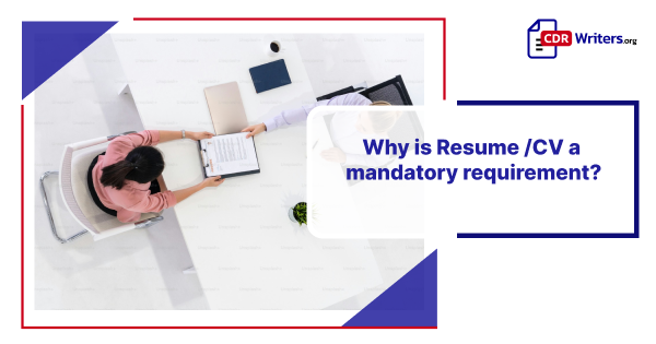 Understanding the mandatory requirement of a CV in job applications.