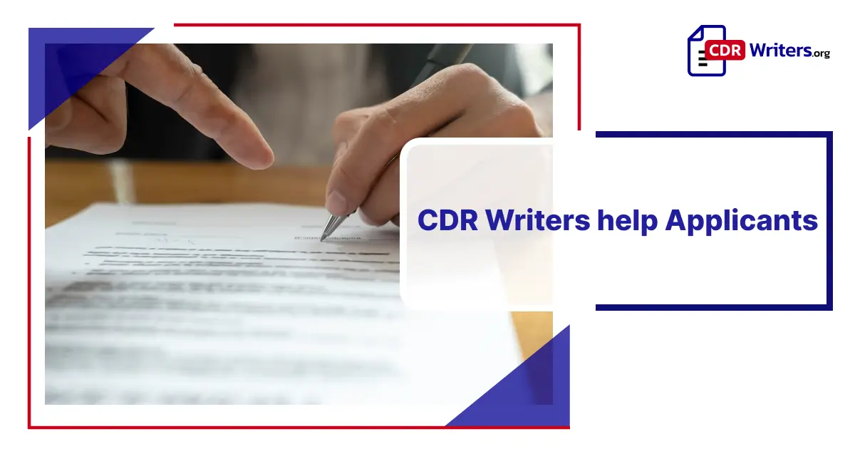 CDR Writers help Applicants 1